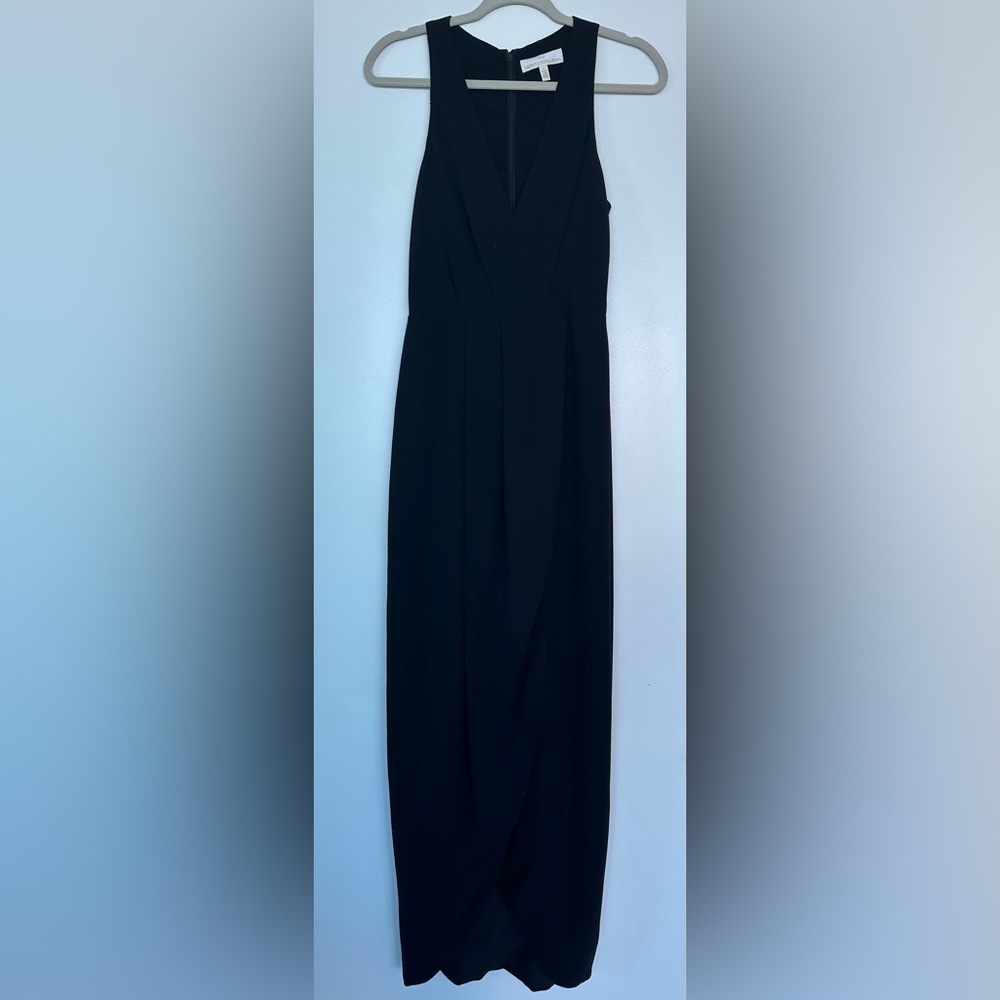 Dress The Population Ariel Racerback Faux Wrap Plunge Midi Maxi Dress - Picture 5 of 7